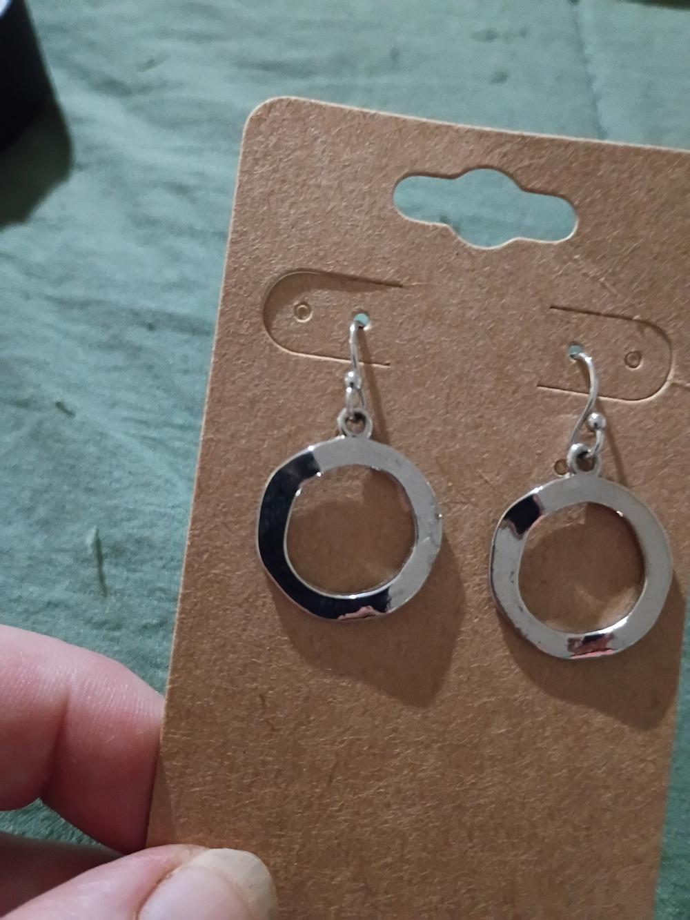Silver Open Circle Dangle Earrings - Women Jewelry